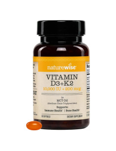 NatureWise Vitamina D3 Vegana 10000UI + K2 200mcg - 30 Gelatinas