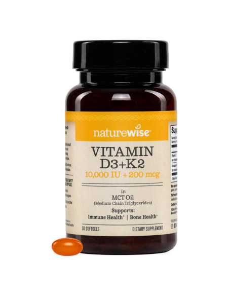NatureWise Vitamina D3 Vegana 10000UI + K2 200mcg - 30 Gelatinas