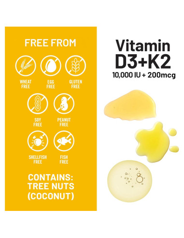 NatureWise Vitamina D3 Vegana 10000UI + K2 200mcg - 30 Gelatinas