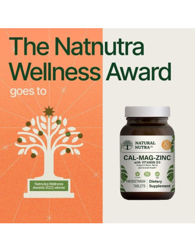 Suplemento Natural de Calcio Magnesio Zinc con Vitamina D3 - 300 Tabletas