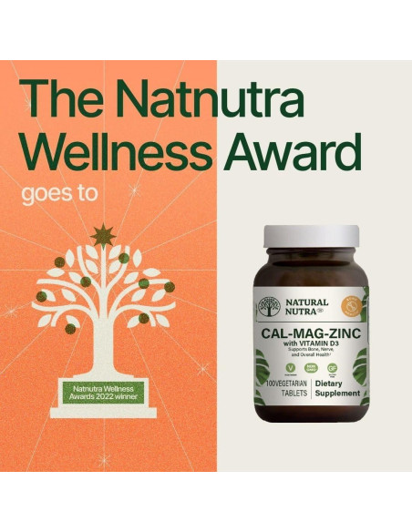 Suplemento Natural de Calcio Magnesio Zinc con Vitamina D3 - 300 Tabletas