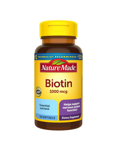 Suplemento de Biotina Nature Made 1000 mcg 120 Softgels