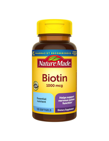 Suplemento de Biotina Nature Made 1000 mcg 120 Softgels