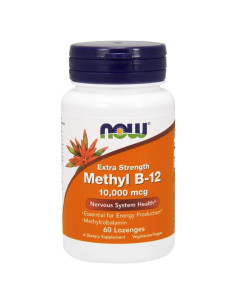 NOW Foods Methyl B-12 10000 mcg Vegano 60 Pastillas