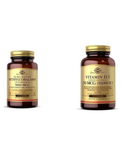 Solgar Metilcobalamina B12 5000 mcg y Vitamina D3 250 mcg 180 Softgels