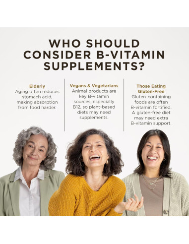 Cápsulas Vegetales B-Complejo 100 Solgar - Salud del Corazón