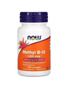 Suplemento Metil B-12 1000mcg NOW Foods 200 Pastillas