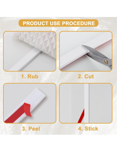 Moldura autoadhesiva flexible Soengsau 3.05m PVC blanco