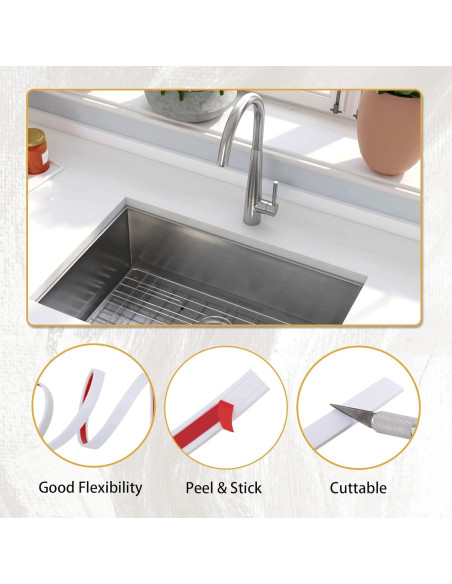 Moldura autoadhesiva flexible Soengsau 3.05m PVC blanco