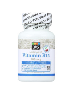 Pastillas de Vitamina B12 500mcg Whole Foods Cereza 50 ct