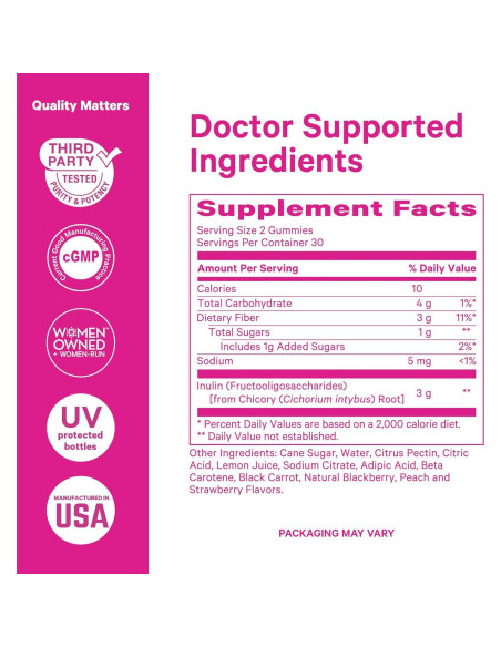 Gomitas de Fibra Pink Stork para Embarazo - 60 Masticables