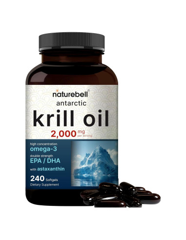 Suplemento de Aceite de Kril Antártico Nature Bell 2000mg 240 Geles