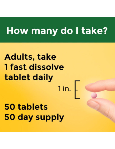 Vitamina B12 1000 mcg Nature Made Sublingual 50 Tabletas