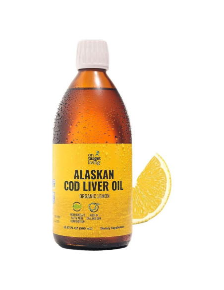 Aceite de Hígado de Bacalao On Target Living 473 ml Limón Orgánico