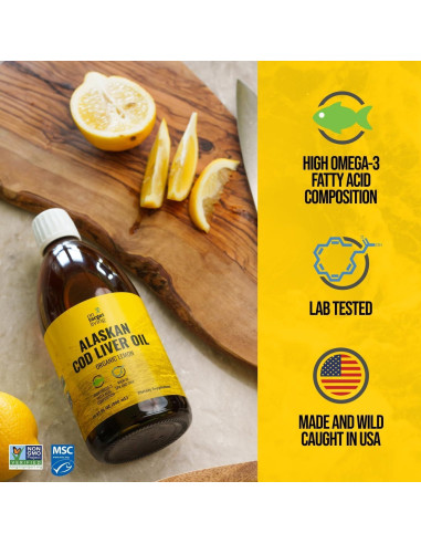 Aceite de Hígado de Bacalao On Target Living 473 ml Limón Orgánico