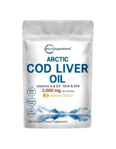 Aceite de Hígado de Bacalao Micro Ingredients 2000mg 360 Gelatinas