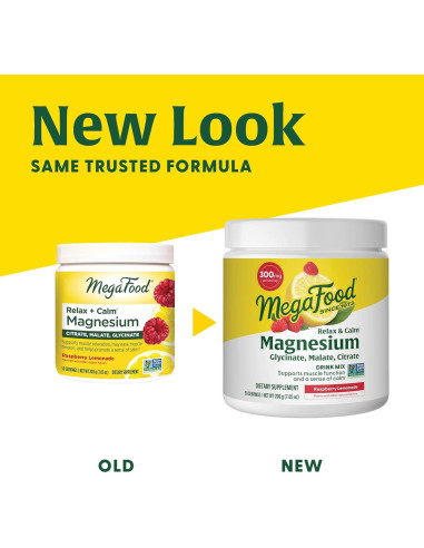 MegaFood Polvo de Magnesio Glicinato 200 g - Limonada Frambuesa