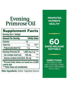 Aceite de Onagra Nature's Bounty 1000 mg 60 Gelatinas Blandas 2