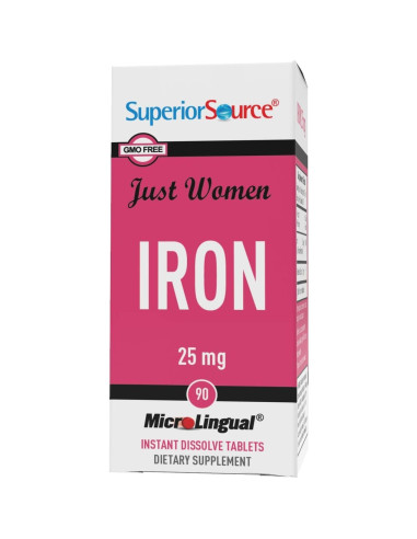 Suplemento de Hierro Superior Source Just Women 25 mg 90 Tabletas