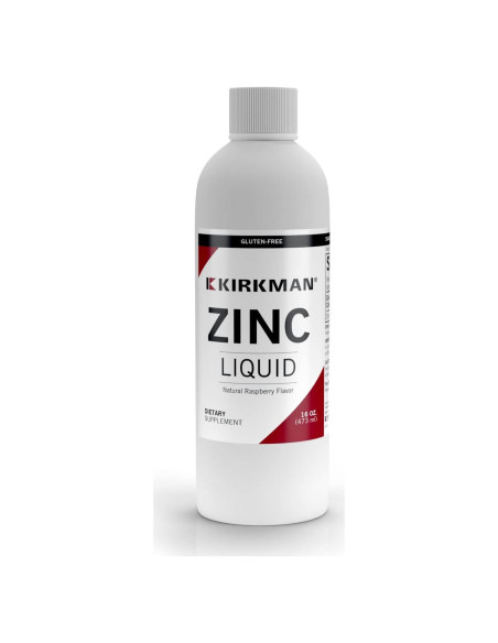 Zinc Líquido Kirkman 473 ml Sabor Frambuesa Natural