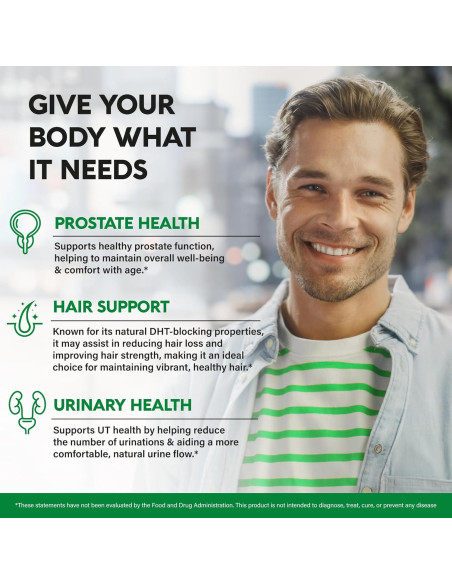 Saw Palmetto Nutra Harmony 640mg - Suplemento Prostático 120 Cápsulas