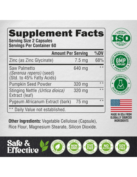 Saw Palmetto Nutra Harmony 640mg - Suplemento Prostático 120 Cápsulas