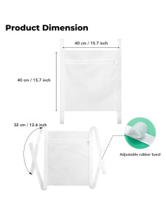 Bolsa para Secar Zapatos Mingting 2 Paquete 40x40 cm Blanca 2