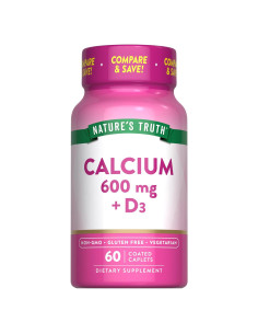 Calcio 600 mg con Vitamina D3 Verdad de la Naturaleza 60 Tabletas