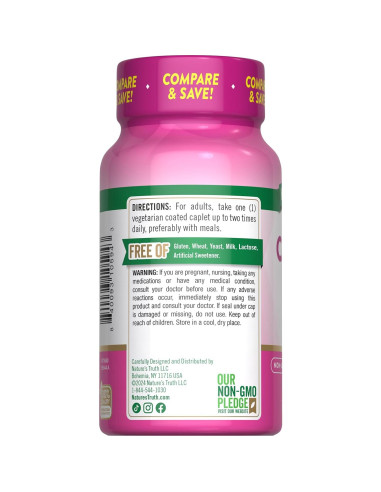 Calcio 600 mg con Vitamina D3 Verdad de la Naturaleza 60 Tabletas