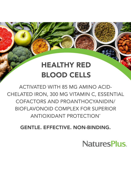 NaturesPlus Hema-Plex Hierro 85 mg - 60 Gelatinas Veganas NaturesPlus Hema-Plex Hierro 85 mg - 60 Gelatinas Veganas