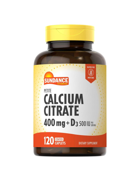 Citrato de Calcio Sundance 400mg + Vitamina D3 120 Tabletas