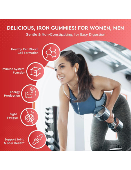 Gomitas de Hierro ReviNutra 60 Unidades - Veganas con Calcio, Zinc y Vitaminas Gomitas de Hierro ReviNutra 60 Unidades - Veganas con Calcio, Zinc y Vitaminas