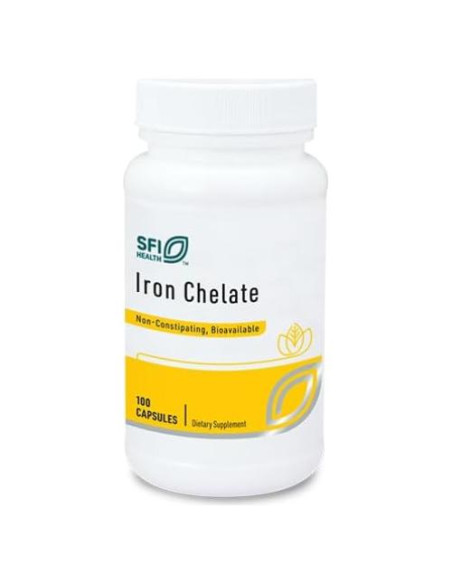 Suplemento de Hierro Bisglicinato Klaire Labs 30mg - 100 Cápsulas