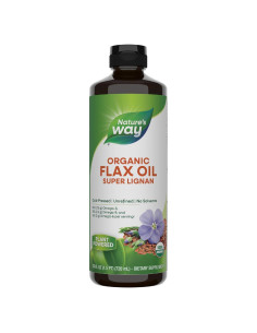 Aceite de Linaza Orgánico Nature's Way 710 ml Prensado en Frío
