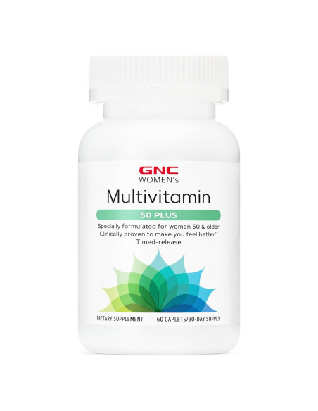 Multivitamínico GNC 50 Plus Mujeres 60 Tabletas Salud Huesos Piel
