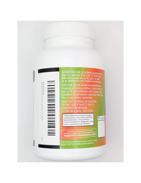 Suplemento de Cúrcuma y Moringa Clean Nutraceuticals 136g