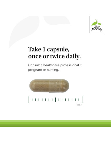 Suplemento Herbal Terry Naturally Ashwagandha EP35 60 Cápsulas