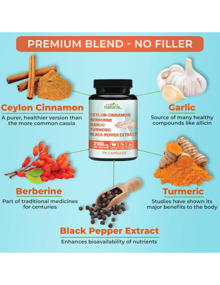 Cápsulas de Canela de Ceilán Orgánica 5 en 1 Why Not Natural