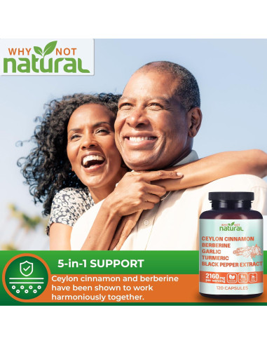 Cápsulas de Canela de Ceilán Orgánica 5 en 1 Why Not Natural