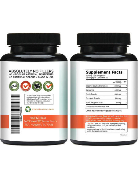 Cápsulas de Canela de Ceilán Orgánica 5 en 1 Why Not Natural