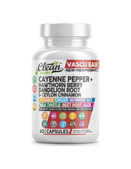 Suplemento Vascu Ease Clean Nutra 60 Cápsulas Salud Vascular Suplemento Vascu Ease Clean Nutra 60 Cápsulas Salud Vascular