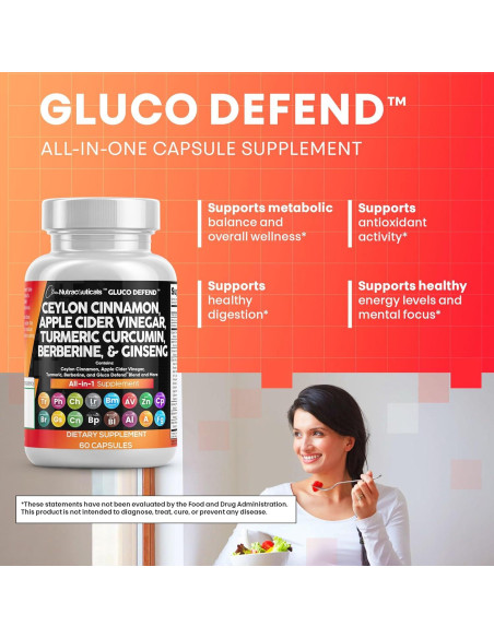 Suplemento Gluco Defend Clean Nutraceuticals 16 en 1 Suplemento Gluco Defend Clean Nutraceuticals 16 en 1