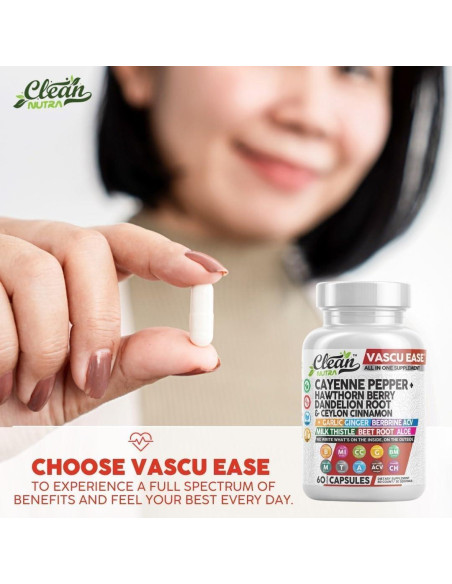 Suplemento Vascu Ease Clean Nutra 60 Cápsulas Salud Vascular Suplemento Vascu Ease Clean Nutra 60 Cápsulas Salud Vascular