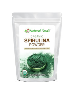 Polvo de Espirulina Orgánica Z Natural Foods 454g - Superalimento