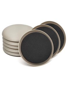 Deslizadores de Muebles Redondos CADONO 8 Pcs 8.89 cm Beige