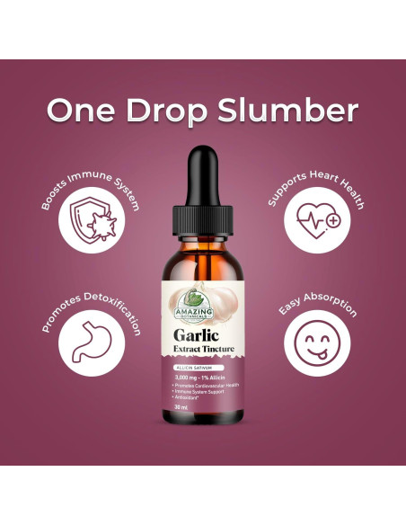 Tintura de Ajo Amazing Botanicals 30ml - Extracto Herbal Potente