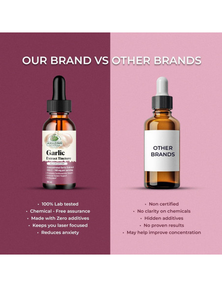 Tintura de Ajo Amazing Botanicals 30ml - Extracto Herbal Potente