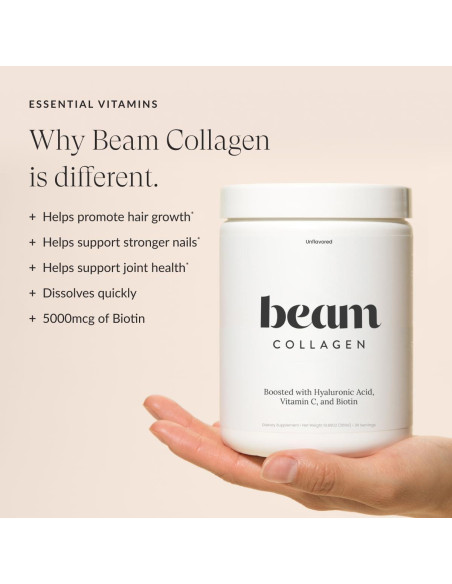 Polvo de Colágeno Beam 308g con Ácido Hialurónico y Biotina