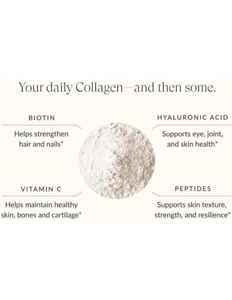 Polvo de Colágeno Beam 308g con Ácido Hialurónico y Biotina