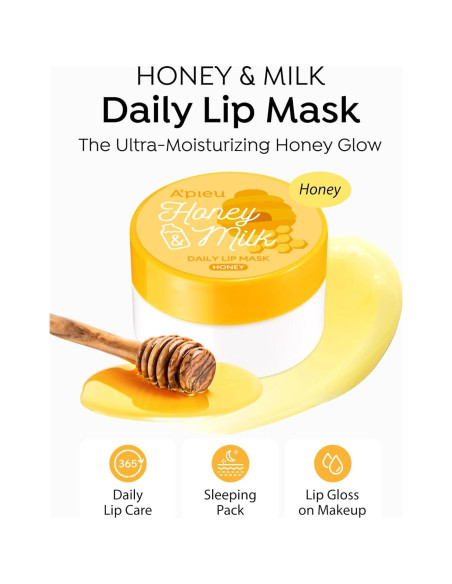 A'PIEU Máscara Labial Diaria Miel y Leche 6g - Hidratante Coreana A'PIEU Máscara Labial Diaria Miel y Leche 6g - Hidratante Coreana